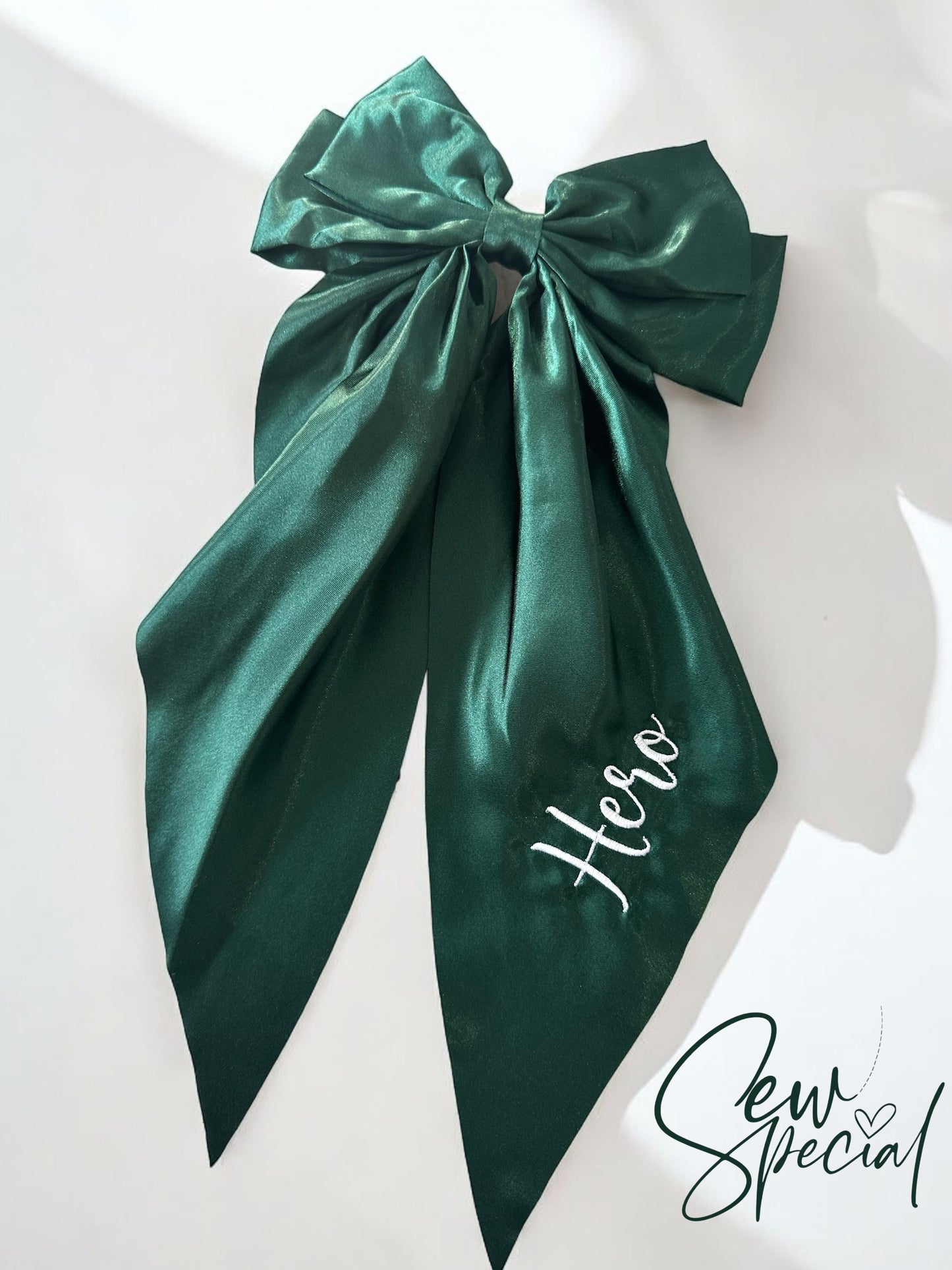 Extra Large Satin personalised  hair bow