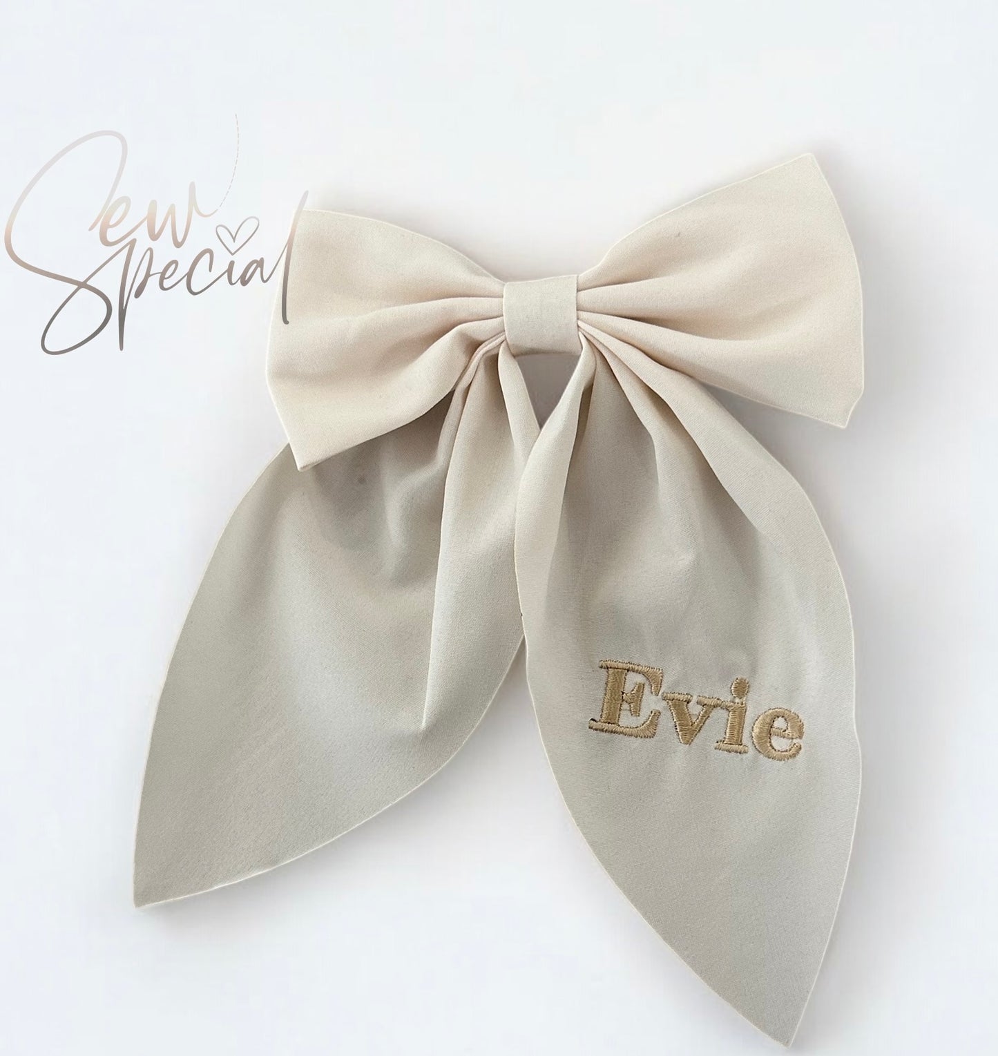 Small personalised chiffon hair bow